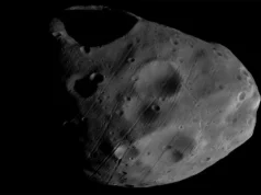 在太空的这一天! 1877 年 8 月 17 日:阿萨夫·霍尔发现火星卫星火卫一 A close-up of the Martian moon Phobos.