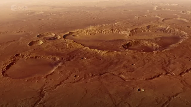 火星快车轨道飞行器拍摄了《火星救援》中马克·沃特尼被困的陨石坑的详细新视频