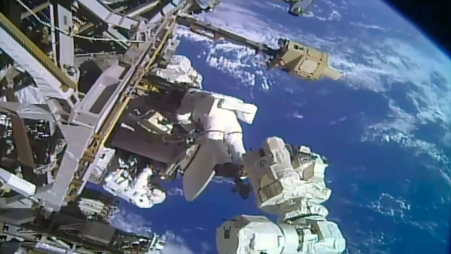 You just saved the video dish: Two astronauts complete spacewalk to replace ISS antenna You just saved the video dish: Two astronauts complete spacewalk to replace ISS antenna