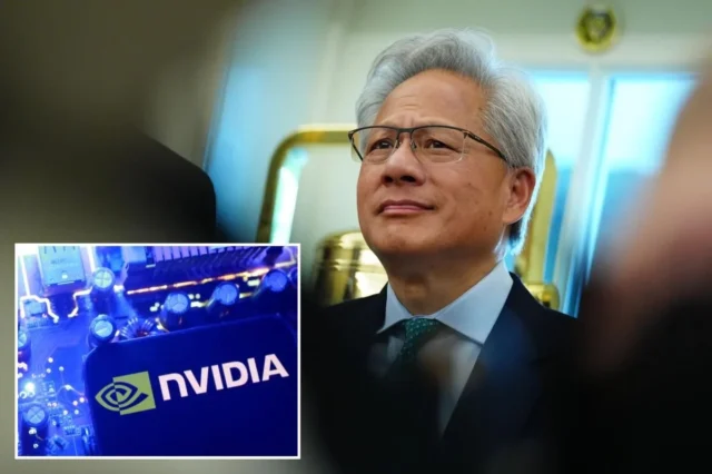 Nvidia partners with major Wall Street players to raise $500B for AI infrastructure Illustration of the Nvidia logo on a screen with a computer circuit board in the background.