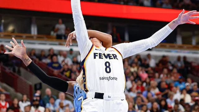 Long list of embarrassing WNBA incidents is what happens when sports leagues made politics their primary focus Sophie Cunningham drives to the basket as DiJonai Carrington fouls her during an Indiana Fever vs. Chicago Sky game.