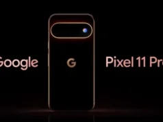 谷歌即将推出的 Pixel 手机是为粉丝准备的,即使它的发布会不是 Nothing Phone 2 sitting upright on a reflective black counter showing light strips illuminated.